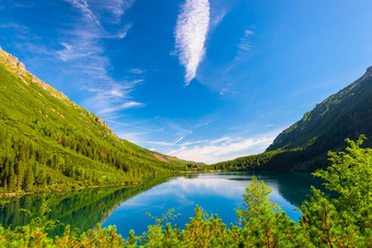 视图山湖海产的奥科塔特拉山山