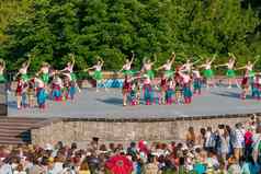 基辅乌克兰7月乌克兰学校跳舞套