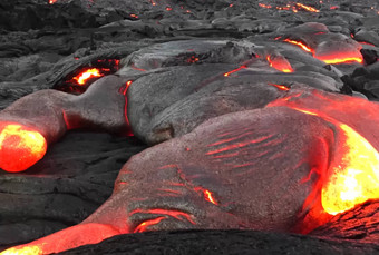 倒熔岩坡火山火山火山喷发岩浆