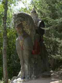 雕塑有胡子的博加提尔红色的靴子马Beautifu
