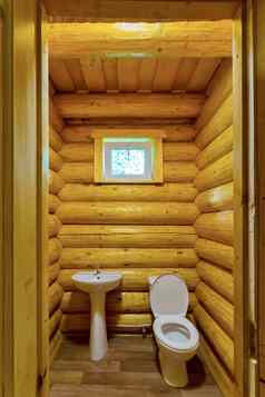 白色厕所。。。脸盆wood-lighted桑拿房间