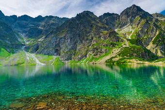 背景风景优美的景观山湖