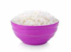 大米炊具碗白色背景