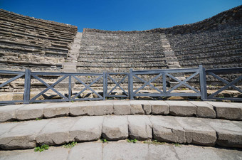 古老的罗马帝国废墟庞贝古城圆形剧场意大利