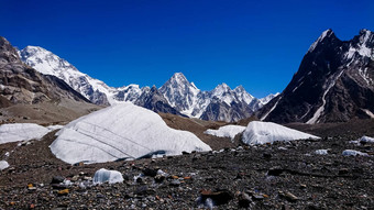 广泛的峰肯考迪娅喀喇昆仑山巴基斯坦