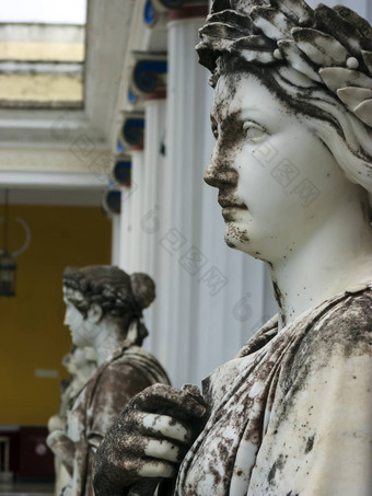 雕像缪斯阿基利翁宫岛科孚岛阿基利翁建皇后伊丽莎白奥地利茜茜公主