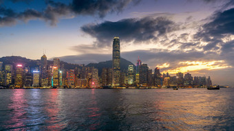 在香港香港城市景观《暮光之城》