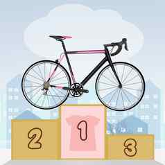 骑自行车粉红色的泽西岛