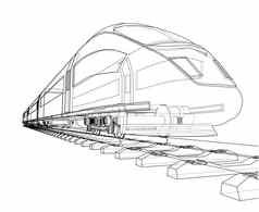 现代速度火车概念