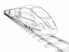现代速度火车概念