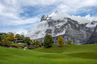 令人惊异的梦想瑞士高山山景观