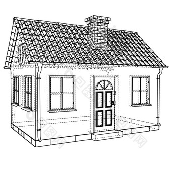 私人房子草图插图