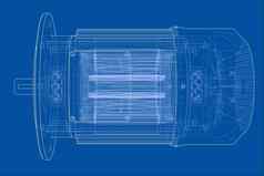 电电动机草图插图