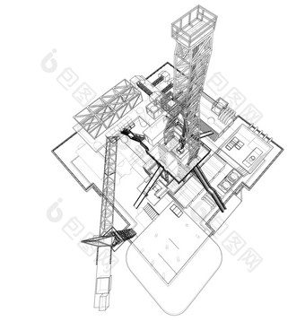 离岸石油钻井<strong>平台</strong>钻井<strong>平台</strong>概念