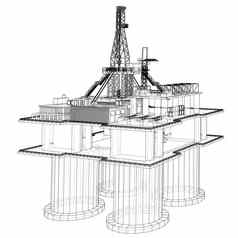 离岸石油钻井平台钻井平台概念