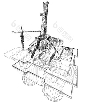 离岸石油钻井<strong>平台</strong>钻井<strong>平台</strong>概念