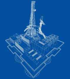 离岸石油钻井平台钻井平台概念