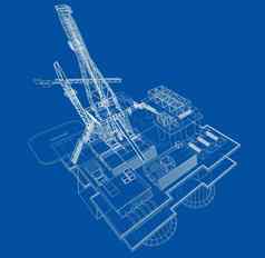 离岸石油钻井平台钻井平台概念