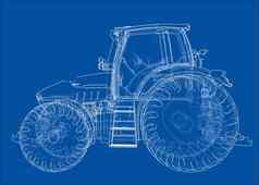 农场拖拉机概念插图
