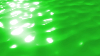 的绿色海洋波太阳点