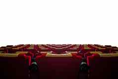 电影大厅红色的座位