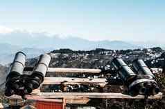 望远镜双筒望远镜场眼镜安装查看器放大双筒望远镜愿景干城章嘉峰珠穆朗玛峰安纳普尔纳峰山范围距离区域军事工具监测