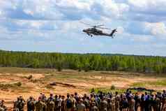 战斗直升机军事培训知道罢工拉脱维亚