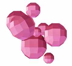 粉红色的球体插图