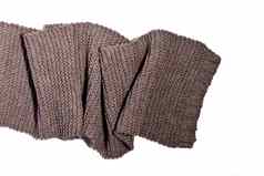 针织棕色（的）羊毛围巾