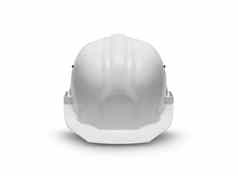 白色塑料安全头盔孤立的白色背景