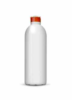 空白洗发水瓶孤立的白色背景