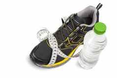 体育运动鞋子测量磁带水瓶