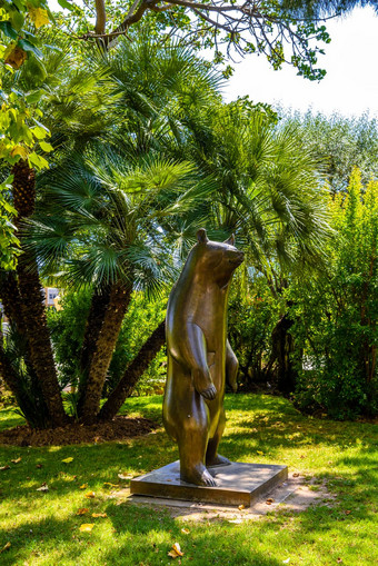 熊雕塑fontvielle蒙特卡洛摩纳哥科特d azur