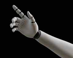 机器人手指出指数手指孤立的