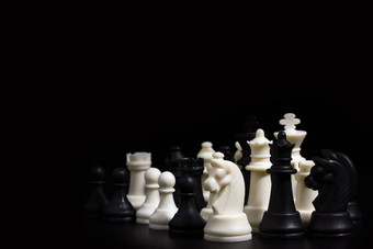 国际象棋<strong>黑暗黑</strong>色的<strong>背景</strong>业务规划概念