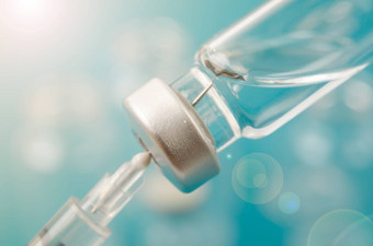 疫苗瓶剂量针注射器医疗概念接种疫苗