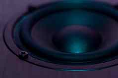 专业扬声器声系统紫色的颜色低音扬声器midbass演讲者照片晚上俱乐部大气