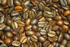 烤咖啡豆子密集的背景图片特写镜头