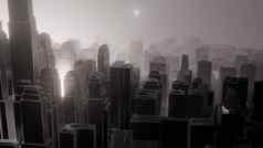 城市雾空气污染