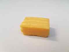 堆栈黄色的奶酪白色表面表格