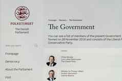丹麦政府网络页面