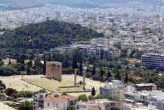 寺庙奥林匹斯山的宙斯雅典