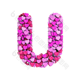 情人节信资本粉红色的心字体。爱激情婚礼概念