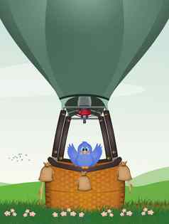 鸟热空气气球