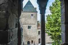 城墙中世纪的城市卡尔卡松法国