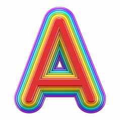 同心彩虹字体。信