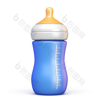 蓝色的婴儿瓶