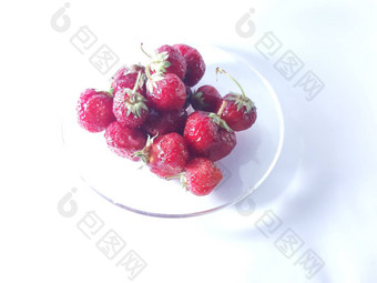红色的成熟的<strong>草莓照片</strong>浆果素食者食物