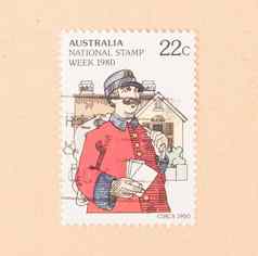 澳大利亚约邮票印刷澳大利亚显示五月