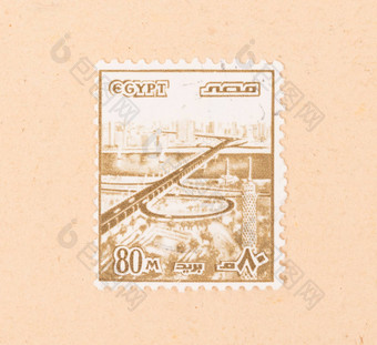 埃及约邮票印刷埃及显示现代交通